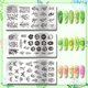 thumbnail image 3 of Juego de 3 placas para estampar uñas con diseño de flores, mariposas y rosas. Plantillas de acero inoxidable para decoración de uñas., 3 of 7
