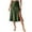 Green, variant on Women's Satin Silk High Waist Slit Midi Skirt - Elastic Waistband Flowy Hem for Party Wedding Guest All Seasons