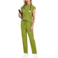 thumbnail image 6 of 2pcs/women's surgical gown set modern version top and drawstring waist pants scrub uniform set, 6 of 10