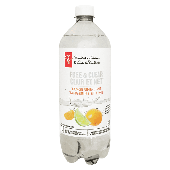 President's Choice Tangerine Lime Flavored Sparkling Water, 1L/35.2 fl oz