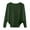 Blackish Green, variant on Women's Off Shoulder Batwing Sleeve Sweater, Plus Size Knit Pullover Top, Elastic One Shoulder Neck Long Sleeve Blouse, Comfortable Loose Fit Tunic for Women Coffee XXXL