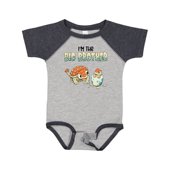 Inktastic I'm the Big Brother Ankylosaurus Bros Boys Baby Bodysuit