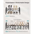 thumbnail image 4 of Expandable Shoe Rack, 1 Tier Shoe Rack Shelf, Adjustable Shoe Organizer Storage for 10 Pairs of Shoes, Metal Free Standing Shoe Racks for Closet, Front Door Entryway, Easy Assembly, Ink Black, 4 of 7