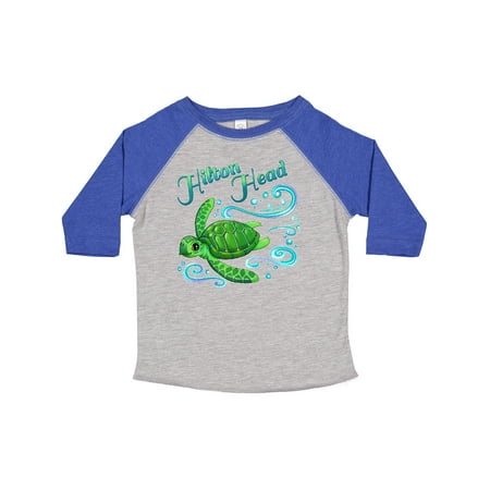 

Inktastic Hilton Head Cute Sea Turtle with Waves and Bubbles Gift Toddler Boy or Toddler Girl T-Shirt