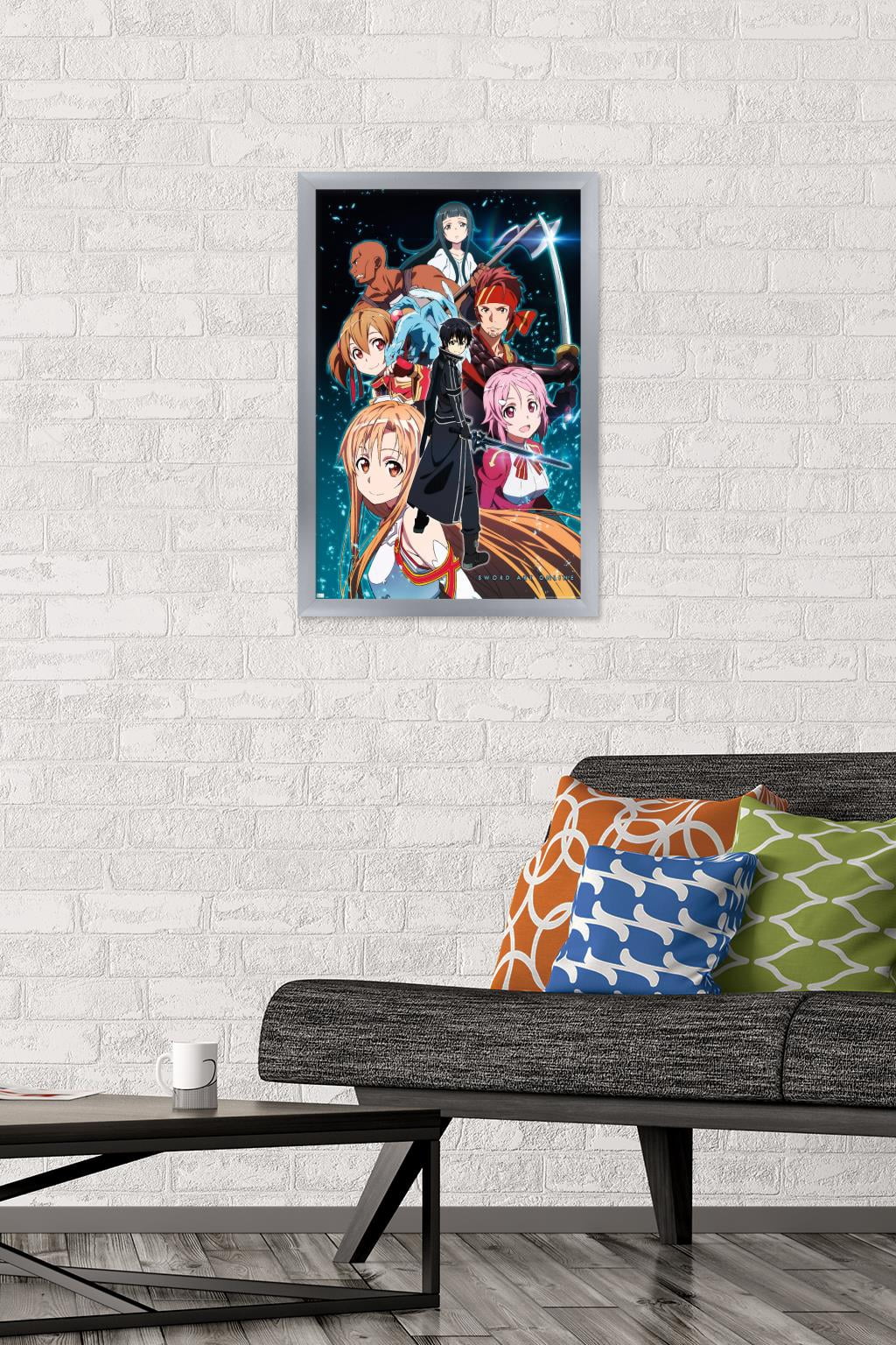 Sword Art Online - Key Art 2 Wall Poster, 14.725" x 22.375" Framed