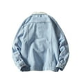 thumbnail image 4 of Fgnfyis Mens Jacket Fashion Lined Denim Jacket Winter Warm Trucker Coat Casual Outerwear Winter Coats for Men Light Blue XL, 4 of 9