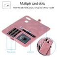 thumbnail image 5 of Dteck Wallet Case Compatible with Samsung Galaxy A30 / A20, [7 Card Slots] PU Leather Credit Holder Folio Flip [Detachable][Kickstand] Magnetic Phone Cover & Lanyard For Galaxy A20 / A30, Rose Gold, 5 of 10