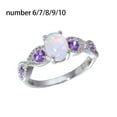 thumbnail image 3 of Qarigey 2 piezas de anillo de cristal para mujer, anillos modernos portátiles para banquete de boda, joyería de aleación de moda para mujer, regalo de Ropa, zapatos y accesorios Miscelánea Talla 6 Qarigey AP015006-01, 3 of 6