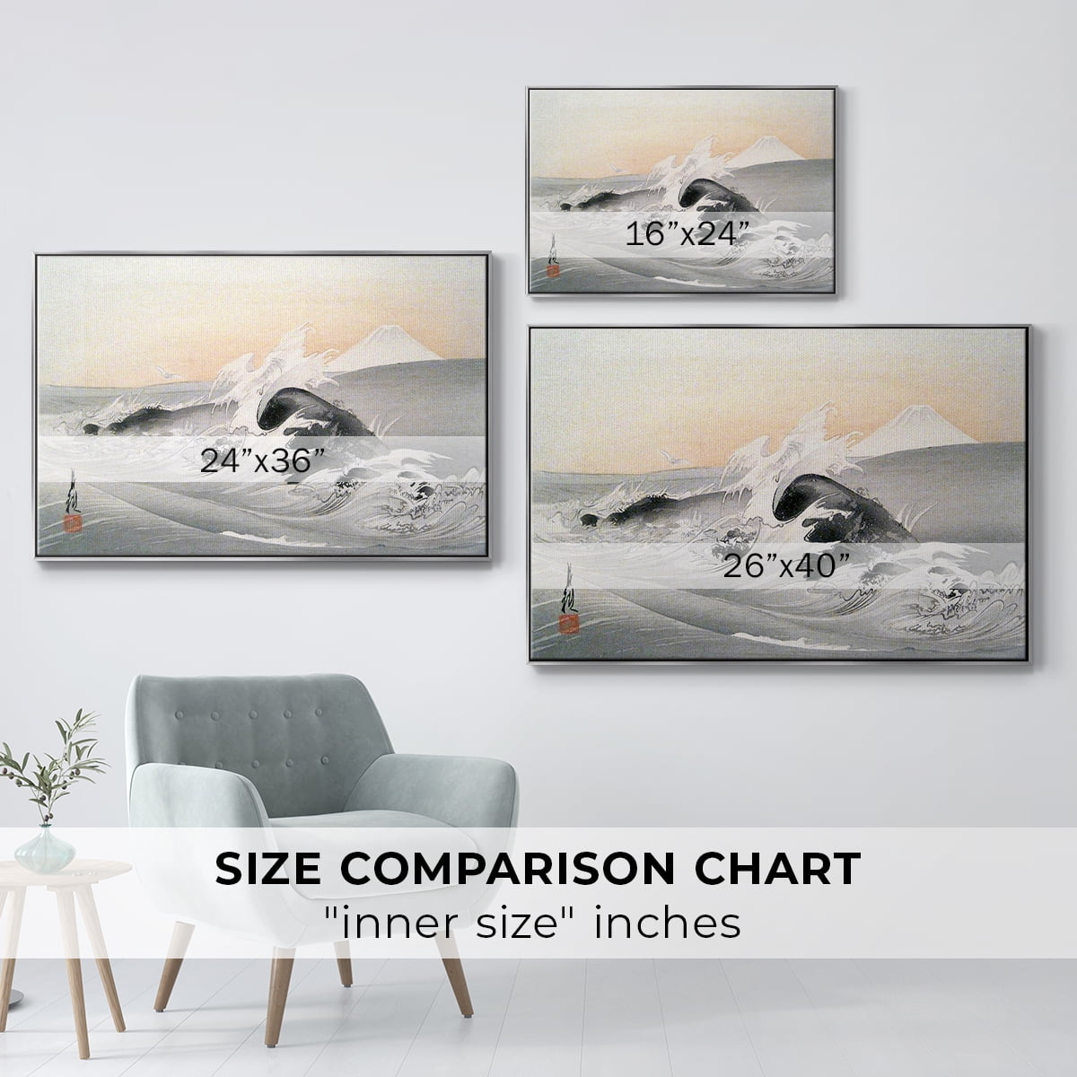 Vintage Landscape-CCCI By Wexford Home Framed in Silver Wood Gallery Wrapped Canvas 25 in. x 37 in.