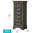 thumbnail image 3 of Glory Furniture Louis Phillipe 7-Drawers Bedroom Lingerie Chest in Gray, 3 of 8