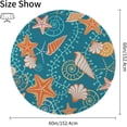 thumbnail image 2 of Coolnut Round Tablecloth Vivid Sea Creatures Modern Table Cover for Home Decoration Washable Table Cloth for Dinner Picnic 60in, 2 of 5
