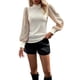 thumbnail image 2 of Suéteres Prolriy para mujer, blusas de lentejuelas brillantes, blusas de manga larga con lentejuelas, blusas elegantes para fiestas, ropa de club, suéteres para mujer, blusas para mujer, beige XL, 2 of 7