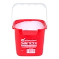 thumbnail image 2 of RW Clean 3 Qt Square Red Plastic Sanitizing Bucket - with Stainless Steel Handle - 7" x 6 3/4" x 6" - 10 count box - Restaurantware, 2 of 3