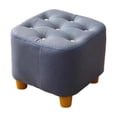 thumbnail image 3 of Reposapiés pequeño Reposapiés Taburete estable de ocio Silla de asiento Taburete otomano Pie gris azul, 3 of 9