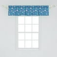 thumbnail image 2 of Floral Window Valance, Ornamental Repeated Flowers Colored in Baby Blue Pale Azur Blue and Sea Blue, Curtain Valance for Kitchen Bedroom Decor with Rod Pocket, 54" X 12", Multicolor, by Ambesonne, 2 of 2