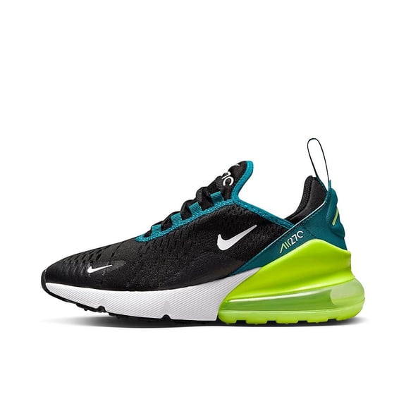 Big Kid's Nike Air Max 270 Black/White-Bright Spruce (943345 026) - 6.5