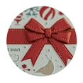 thumbnail image 4 of Patifu Red Ribbon Round Tablecloth 100% Polyester Stain-Resistant Washable for Indoor Outdoor Restaurants Weddings Parties Christmas Outdoor Fitted 54"-58, 4 of 8