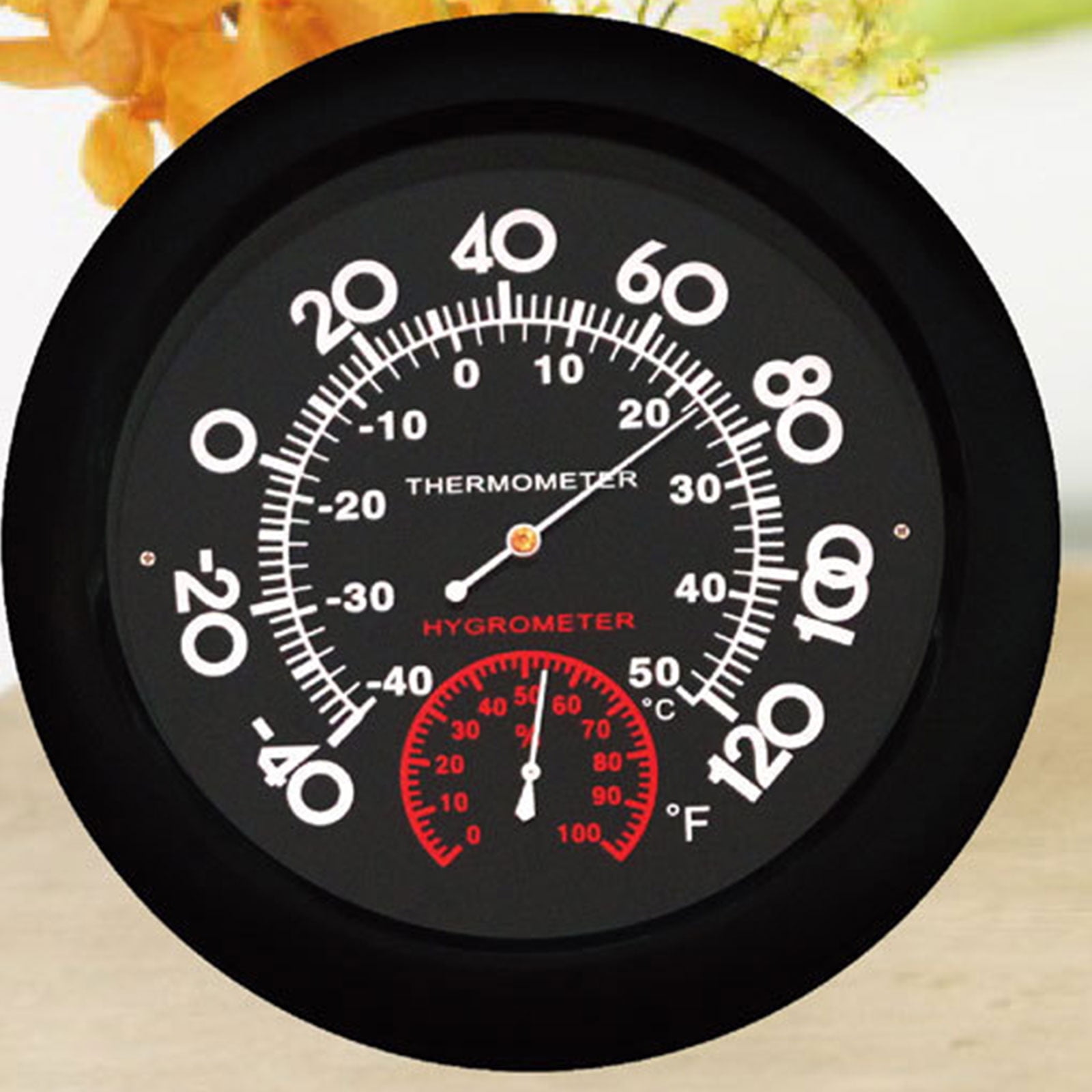 lanema Stainless Steel Wall Mounted Digital Thermometer Hygrometer for Home School Office Baby Room Hanging Weather