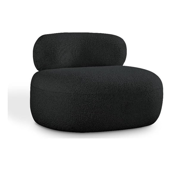 Meridian Furniture Venti Black Boucle Fabric Chair