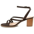 thumbnail image 3 of Journee Womens Anikah Buckle Ankle Strap Stacked Heel Dress Sandals, 3 of 10