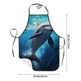 thumbnail image 2 of Uemuo Ice Blue Ocean Cute Dolphin Printed Bib Apron, Adjustable , Water and Oil Resistant, Cooking Kitchen Chef Apron for Women Men, 2 of 5