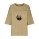 thumbnail image 5 of Xuyuer Women's Imitation Linen 3/4 Sleeve Blouse Crew Neck Summer Casual Tops Loose Fit Plus Size Tops Loose T Shirts Tunic Tops Shirts for Women Oversized Pocket T-shirt Fashionable Top, 5 of 6