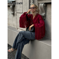 thumbnail image 4 of Cárdigan de punto con borlas para mujer, suéter holgado de un solo pecho con cuello en V, ropa de calle elegante, 2024, 4 of 5