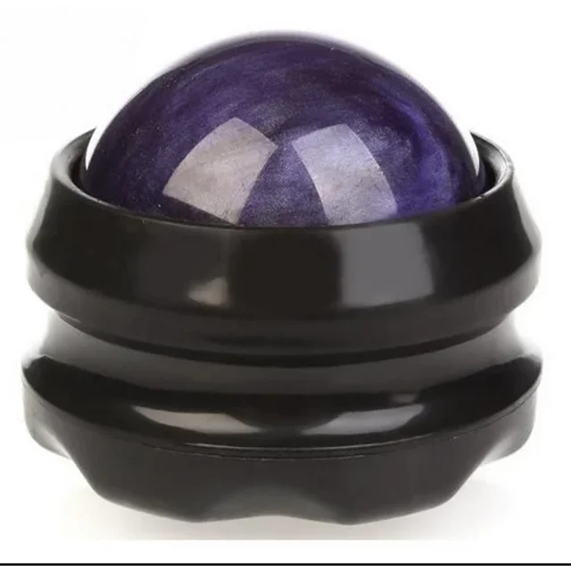 Rodillo masajeador de fitness con bola de masaje, terapia corporal, relajante para pies, caderas y espalda, para liberar el estrés, relajación muscular, masajes con bola de rodillo