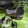 thumbnail image 4 of Summit Living Charcoal Grill with Offset Smoker 941 sq.in. Extra Large BBQ Grill Black, 4 of 11