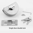 thumbnail image 2 of Baohd 10 -12mm Glass Door Lock Stainless Double Bolts Swing Push Sliding Access Control Glass Door, 2 of 6