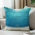 thumbnail image 3 of LALILO Throw Pillow Covers Sea White Sand Sun Digital Ocean Cushion Cover 18" x 18", 2 Pack, 3 of 6