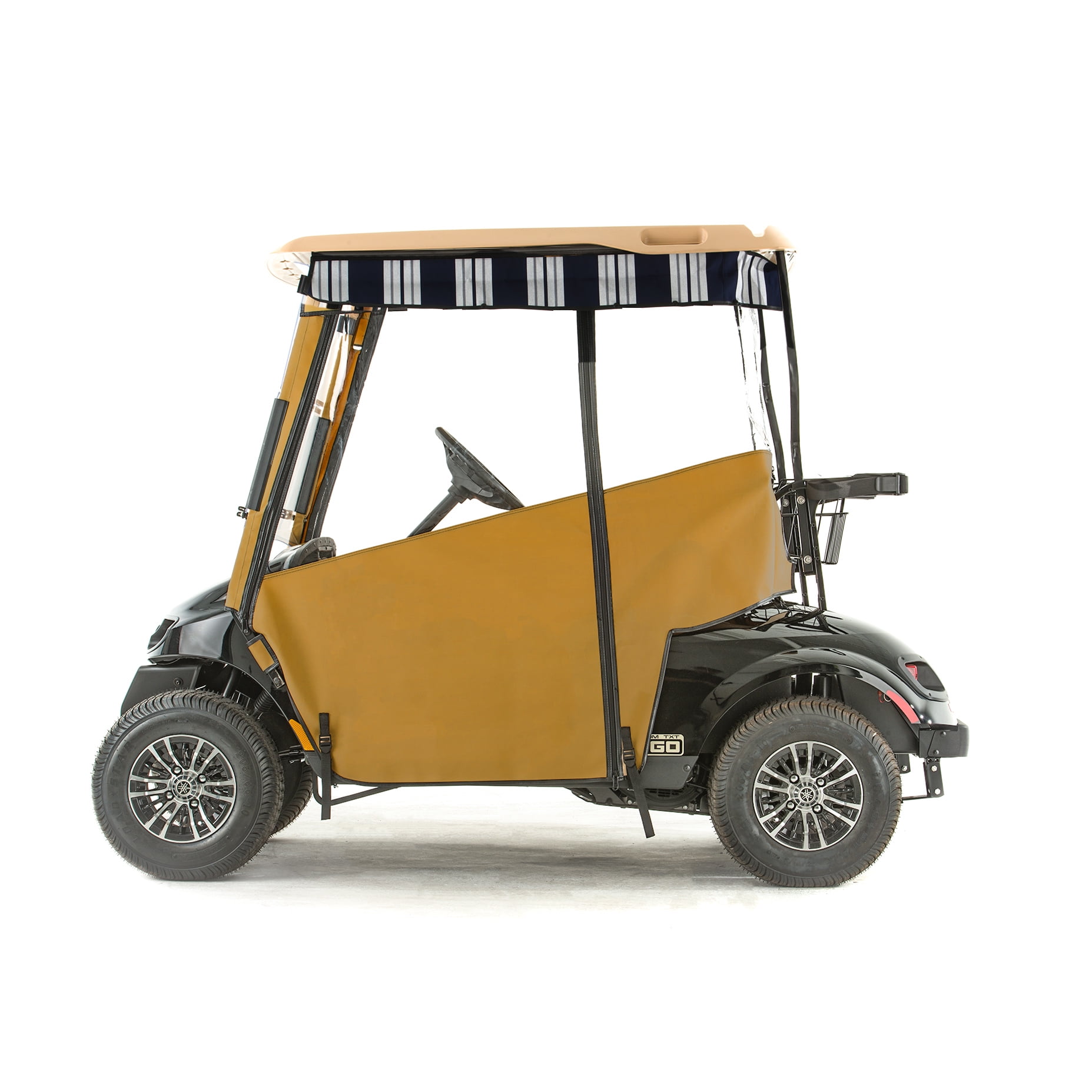 EZGO TXT48 Golf Cart PROTOURING Sunbrella Track Enclosure Wheat