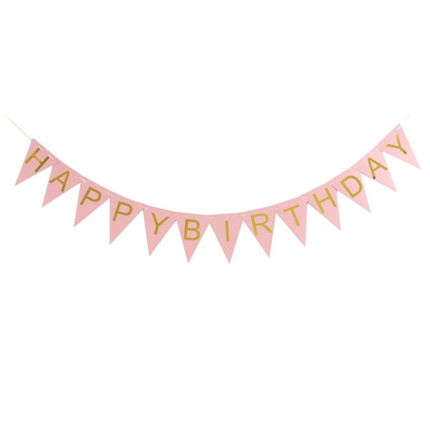 happy birthday letter print triangle shaped party decor photo prop
