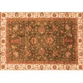 thumbnail image 1 of Ahgly Company Indoor Rectangle Abstract Orange Modern Area Rugs, 4' x 6', 1 of 4