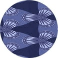 thumbnail image 1 of Ahgly Company Indoor Round Patterned Light Slate Blue Area Rugs, 3' Round, 1 of 6
