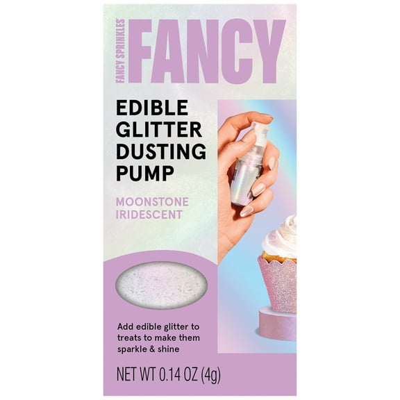 Fancy Sprinkles Moonstone Iridescent Fancy Edible Glitter Dusting Pump, 0.14 oz