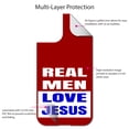 thumbnail image 4 of DistinctInk Custom SKIN / DECAL compatible with OtterBox Defender for iPhone 11 Pro MAX (6.5" Screen) - Red Blue Real Men Love Jesus - Show Your Love of Christ, 4 of 5