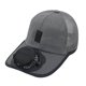 thumbnail image 1 of Gorra con ventilador solar transpirable y recargable con energía solar para playa, deportes y compras. Gris oscuro, 1 of 8