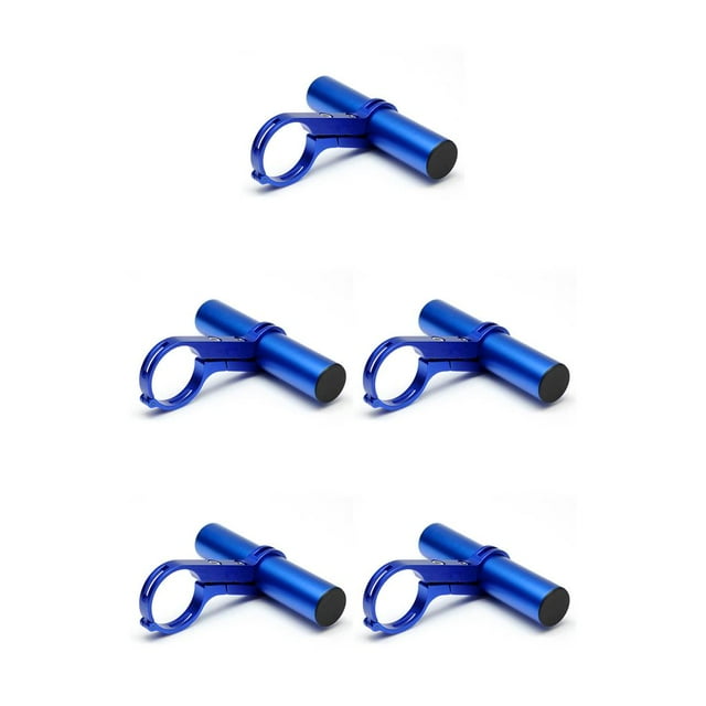 yingyy Extension de Guidon Amovible Support de Phare de Rallonge Accessoire de Support de Pince Prolongée pour Montre Téléphone Portable Bleu 5Set