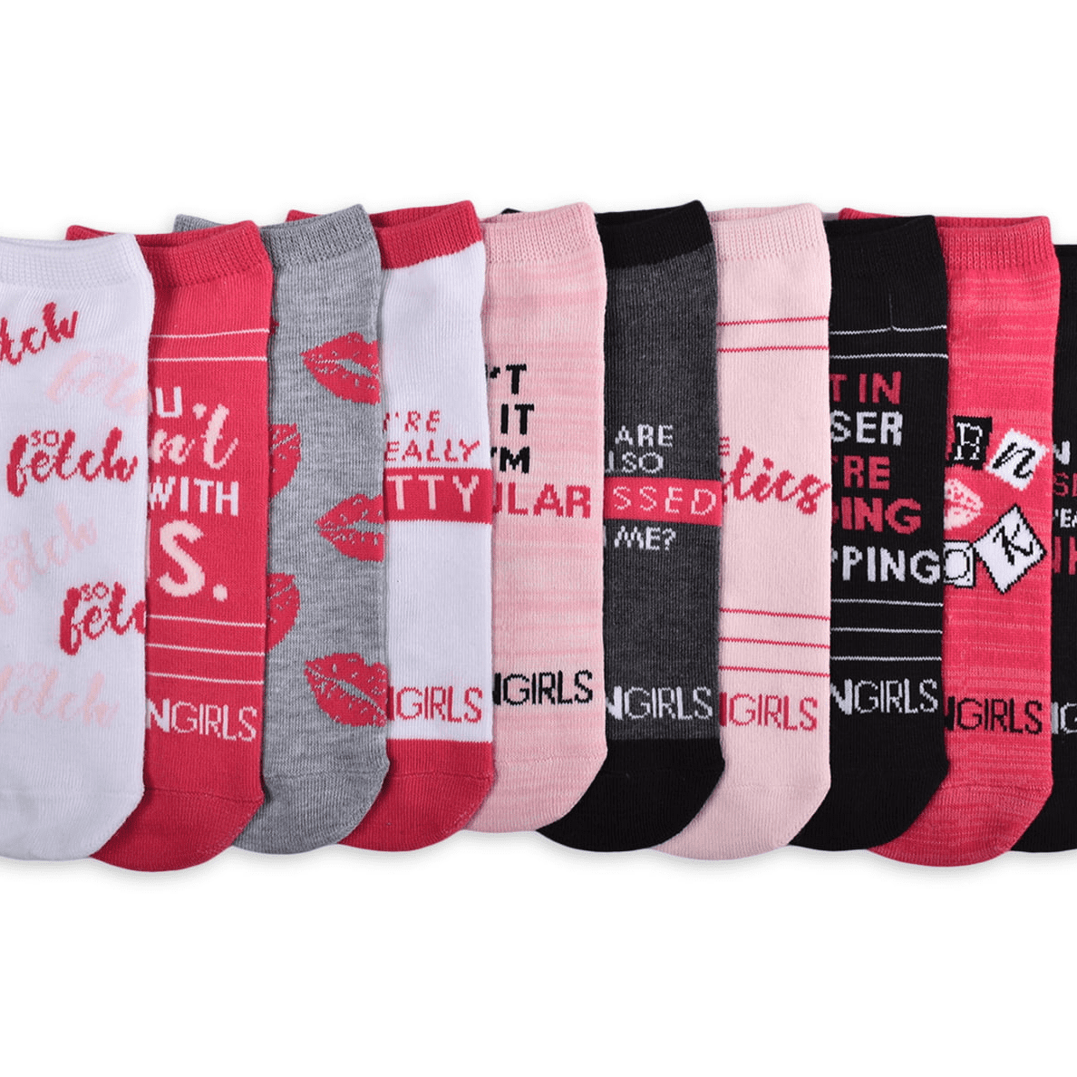 Mean Girls Quotes No-Show Socks 5 Pair