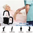 thumbnail image 3 of GHSDFBB Height 25.6" Bed Rails for Elderly Adults Bed Assist Rail with Double Grab Bars & Fall Prevention Guard & Storage Pocket Support Up to 300lbs Fit All Bed, 3 of 7
