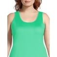 thumbnail image 4 of Terra & Sky Plus Size Ribbed Midi Tank Dress, Women, 4 of 5