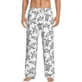 thumbnail image 2 of Goofa Hand Drawn Turtle Printed Soft Pajama Pants for Men, Wide Leg Comfy Casual Lounge Yoga Pants-XX-Large, 2 of 9