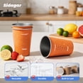 thumbnail image 7 of Sidagar 12 oz Stainless Steel Cups Metal Shatterproof Stackable Pint Drinking Glasses, 3 Pack Orange, 7 of 7