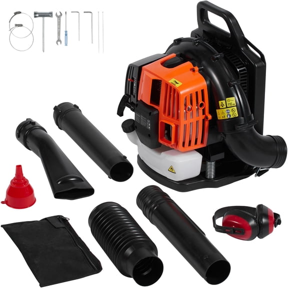 62CC 2-Cycle Gas Backpack Leaf Blower, 1110CFM High Power Air Volume Blower