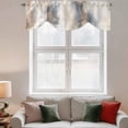 thumbnail image 2 of Beige Gray Tie Up Valance Curtains for Windows, Kitchen Curtains Window Treatments, Abstract Grunge Mottled Neutral Texture Short Window Shades Valances for Bedroom Bathroom Cafe 42"x18", 2 of 8