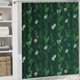 thumbnail image 6 of Orinice  Floral Shower Curtain, Exotic Hibiscus Banana Leaves Bird of Paradise Leaves and Split Leaf Philodendron, Fabric Bathroom Decor Set with Hooks, 105 Inches Extra Wide, Multicolor 60x72, 6 of 7