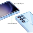 thumbnail image 2 of for Samsung Galaxy S23 Ultra 5G Case,Cute Plating Edge Love Hearts Pattern with Camera Lens Protection Phone Cover for Girls Women,Blue, 2 of 12
