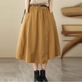 thumbnail image 2 of Cavosen High Waisted Skirts for Women Midi Skirts A Line Solid Short Skirts Trendy Date Night Club Skirt, 2 of 9
