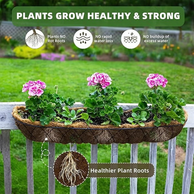 PALIFEUR Household Essentials Cushion Groove Is Used For Window Box Flower Pots Is Used For Railing Suspension Fence Plant Flower Baskets And Fiber For